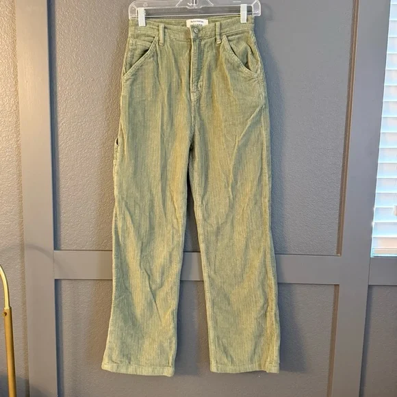 REFORMATION • Wilder painter high rise wide leg corduroy pants - 27 - moss green - Picture 4 of 9
